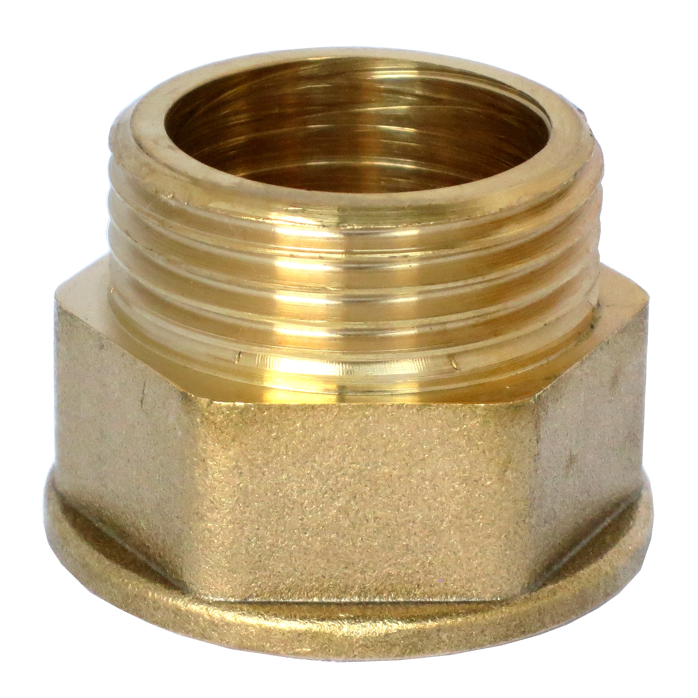 HEAVY DUTY HEXAGONAL BRASS UNION M-F WITH FLAT SEAL