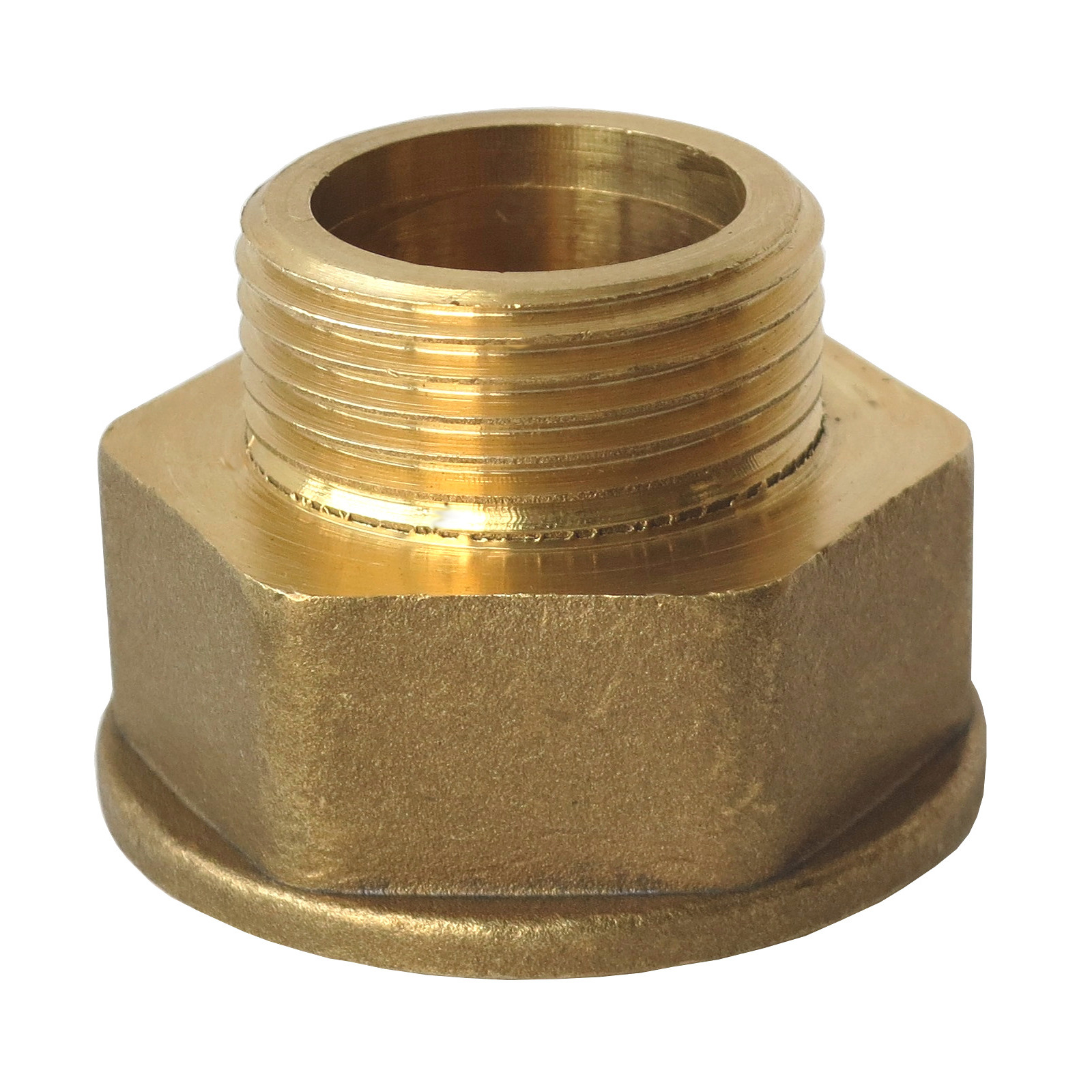 HEAVY DUTY BRASS REDUCING HEXAGON UNION M-F WITH FLAT SEAL