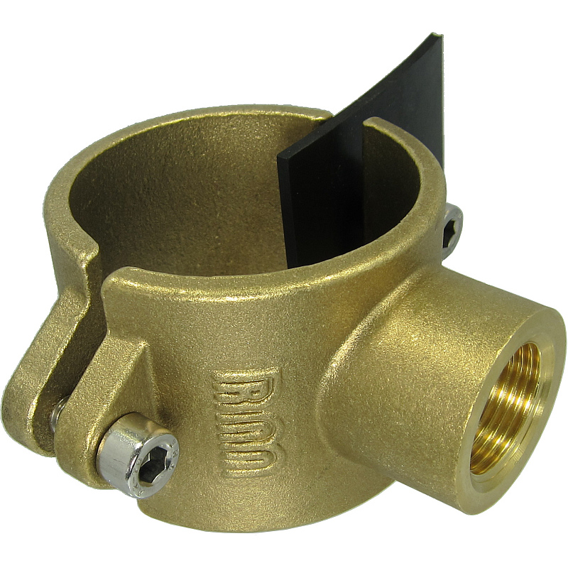 BRASS TEE CLAMP SADDLE WITH EXIT