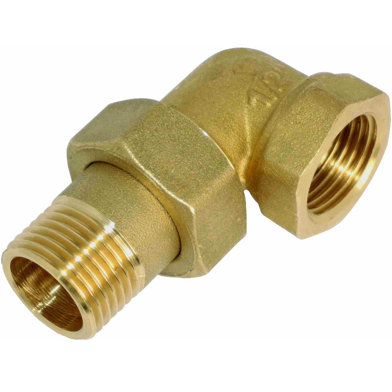 BRASS CONE UNION ELBOW M-F - TIPO R 