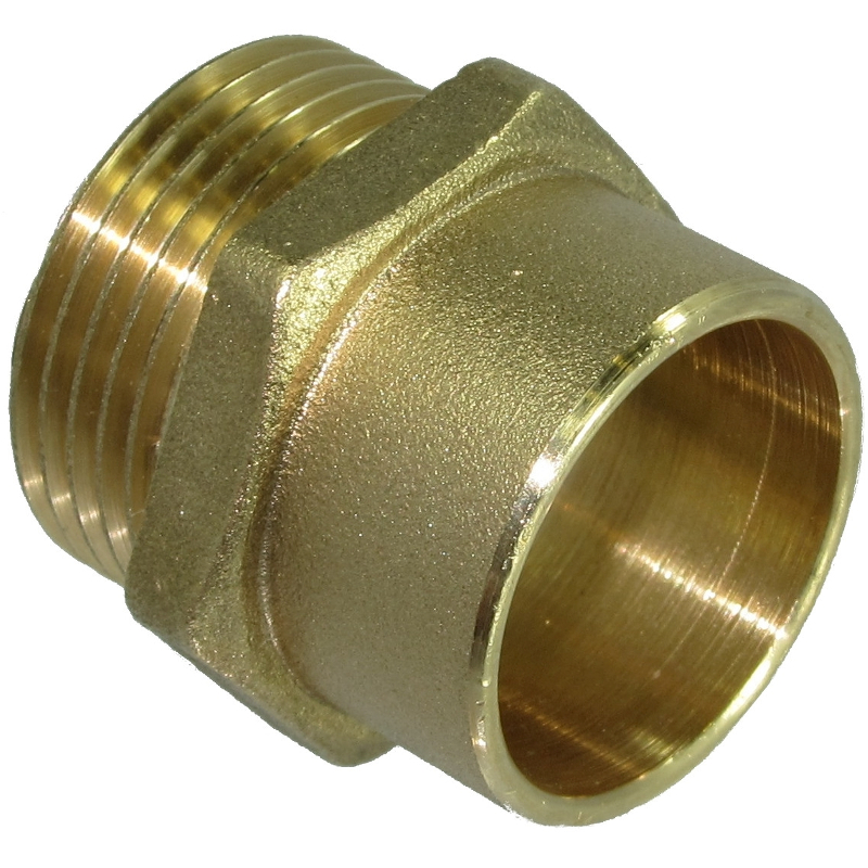 BRASS STRAIGHT CONNECTOR MALE-CU