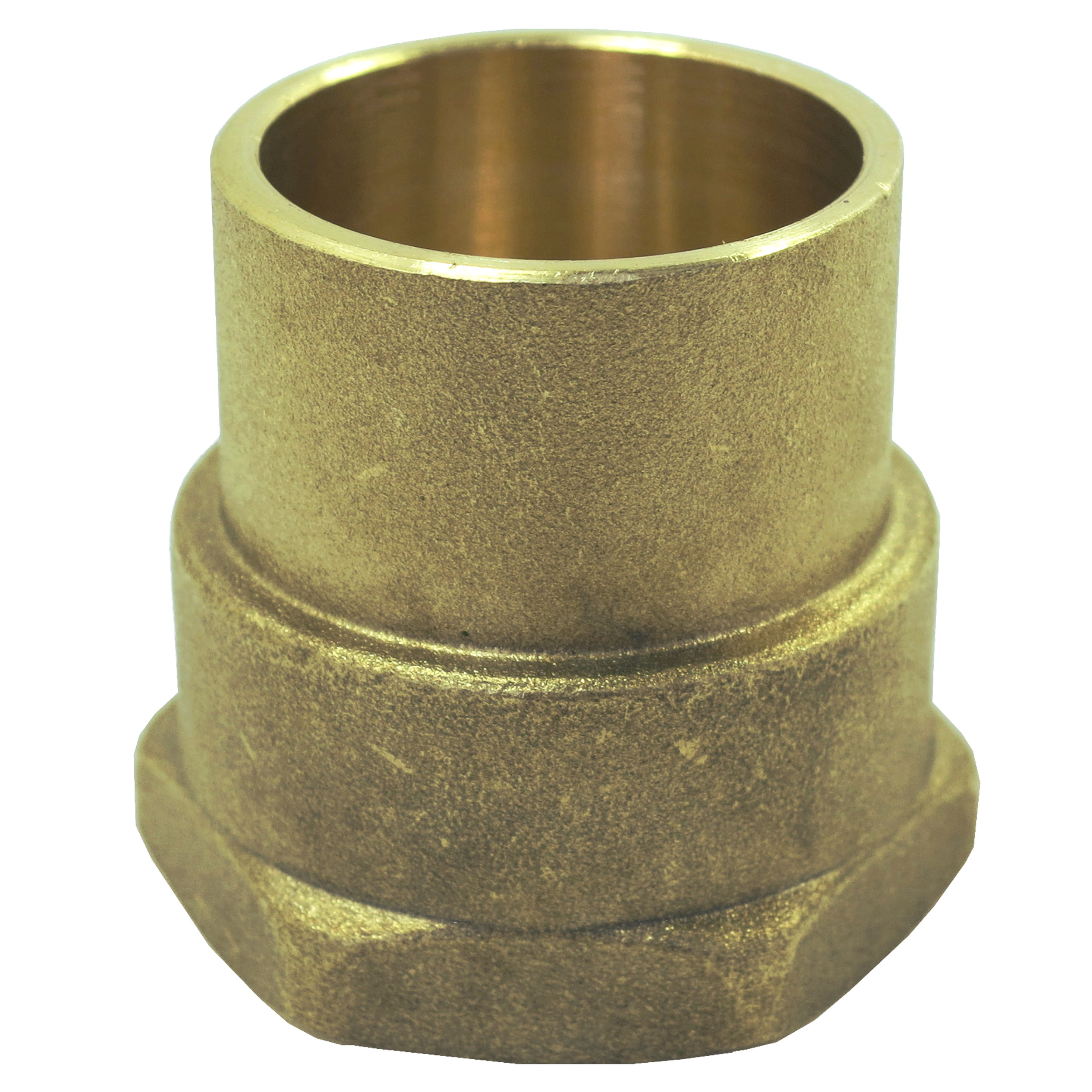 BRASS STRAIGHT CONNECTOR FEMALE-CU