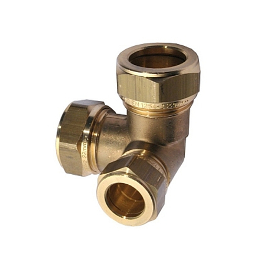 CORNER TEE COMPRESSION FITTING FOR COPPER