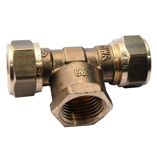 FEMALE TEE COMPRESSION FITTING FOR COPPER
