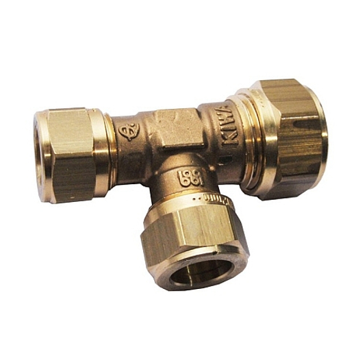 REDUCED COUPLER TEE COMPRESSION FITTING FOR COPPER