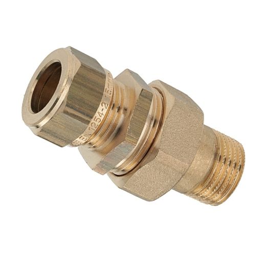 MALE STRAIGHT COUPLER FOR RADIATOR COMPRESSION FITTING FOR COPPER
