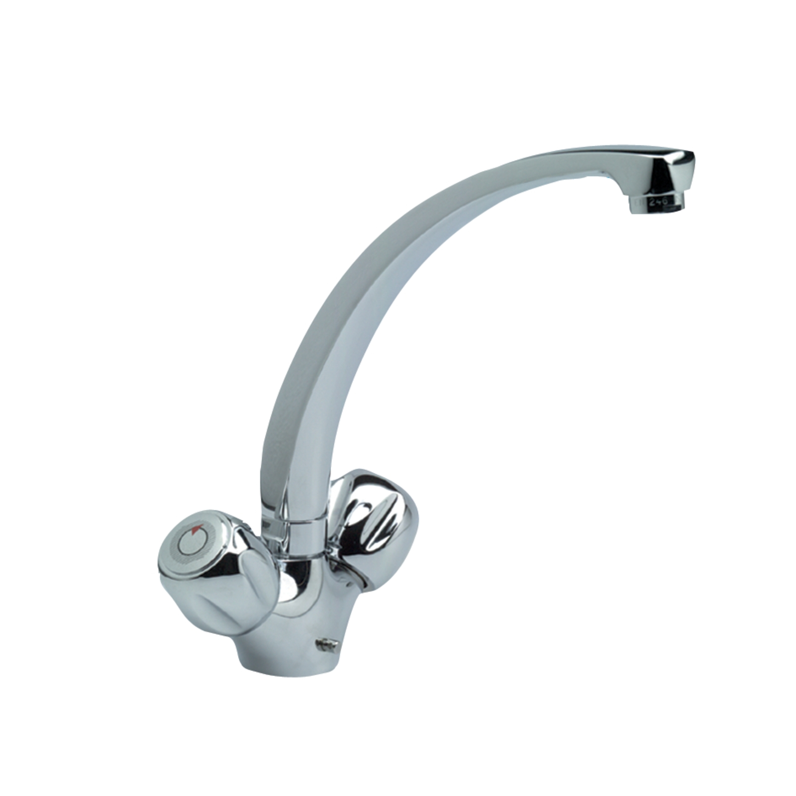 SINK MIXER WITH CAST SPOUT