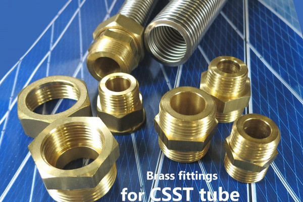 New brass fitting for CSST tube