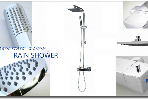 Thermostatic column: the rain shower