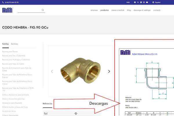 Technical sheets for end feed fittings for copper tube