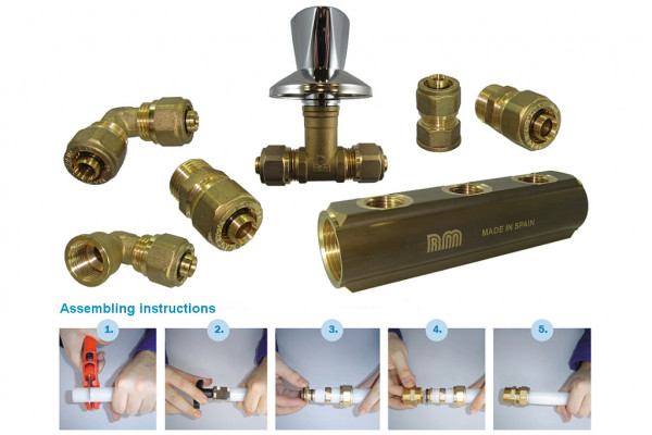 Compression fittings for PEX and Multilayer pipe from rmmcia