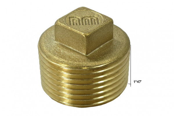 Brass squared plug BSPT, new product